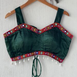 Designer Sleeveless Gajji Silk Blouse with Double Cotton Astar – Upto 44 Size