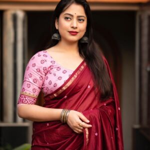 Bandhej x Batik Elegance: Soft Pure Chanderi Cotton Saree with Shibori Pallu